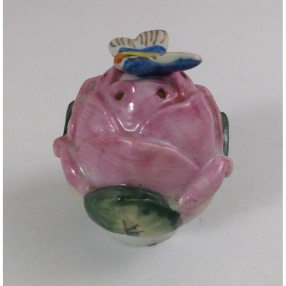 Vintage Butterflies On Rose Buds Under Archway 2.25" Salt & Pepper Shakers Japan - Picture 11 of 16